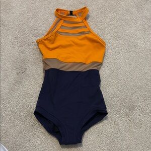 lululemon athletica Kids Bodysuit in Orange, Tan, and Navy